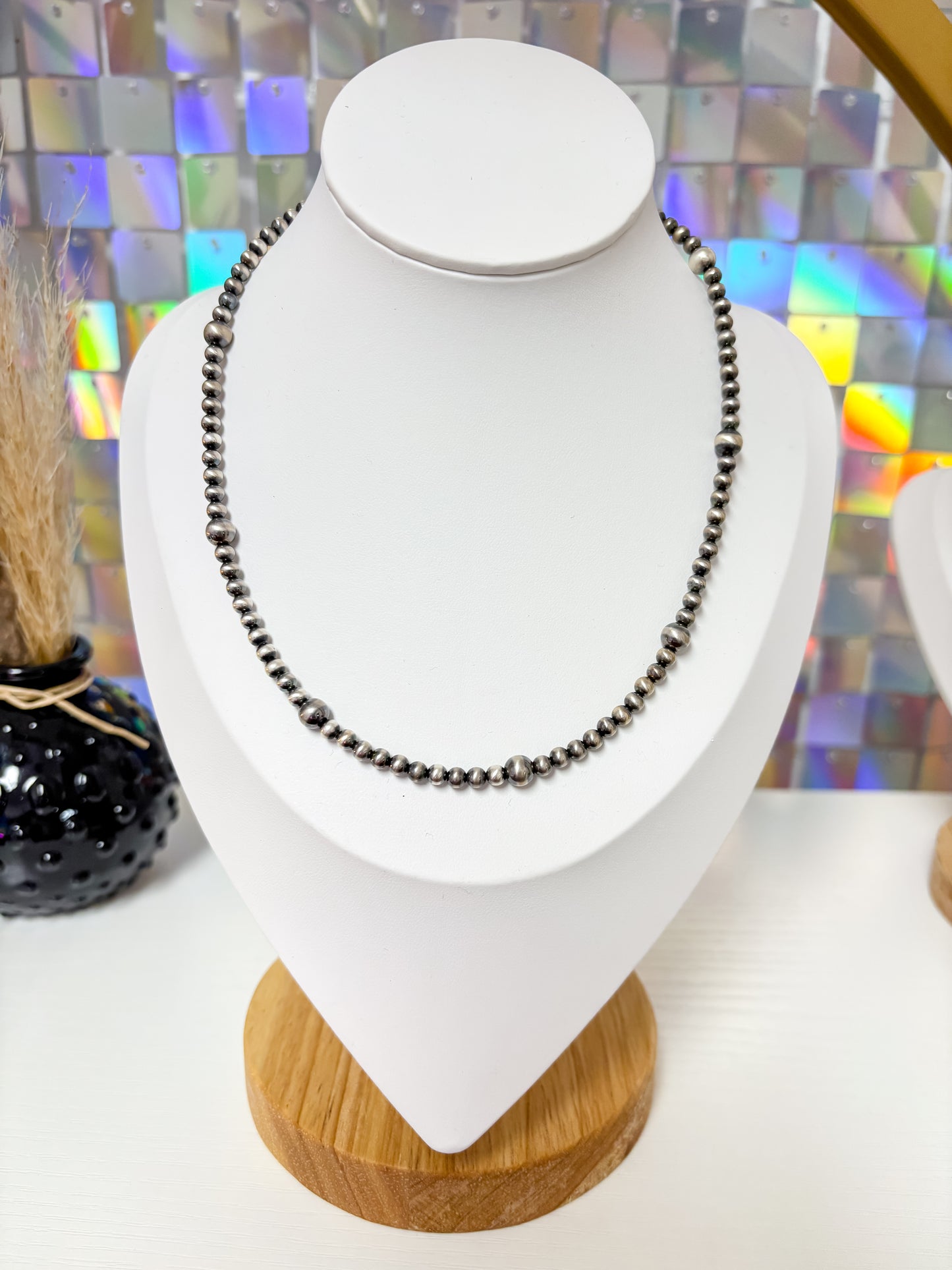 16” Necklace - Sterling Silver Pearls