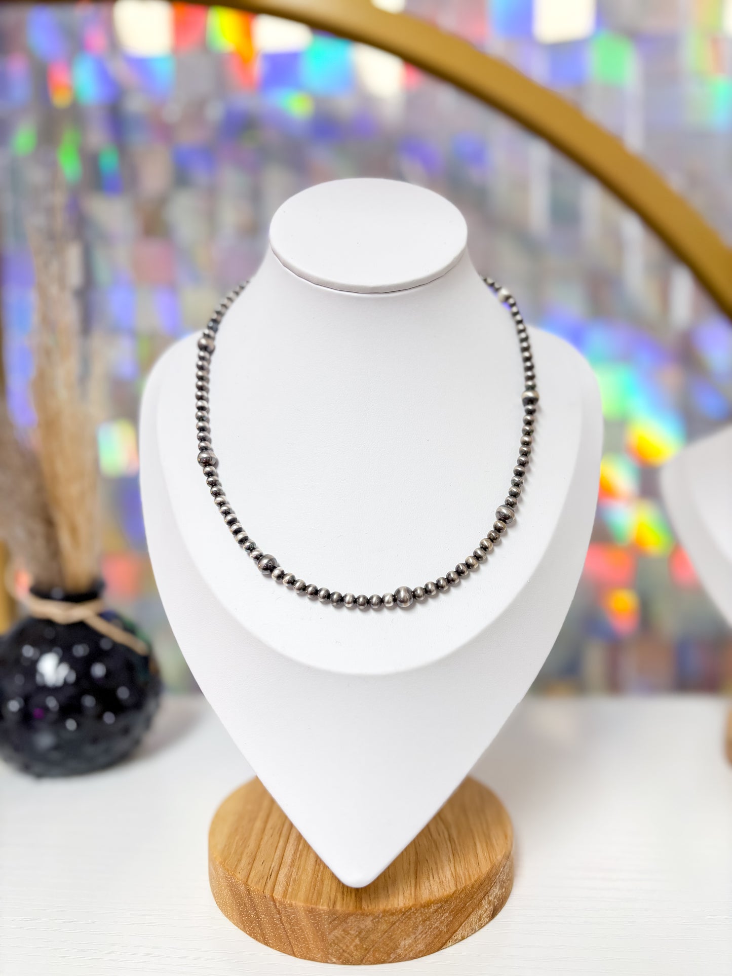 16” Necklace - Sterling Silver Pearls